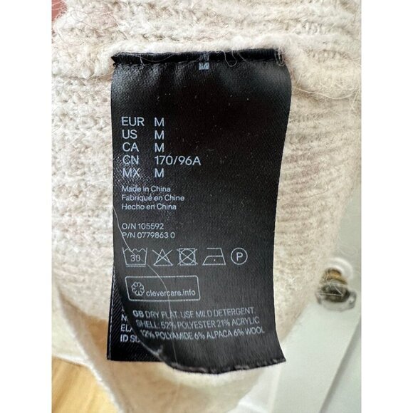 H&M women’s size medium tan, long sleeve sweater - Picture 7 of 11